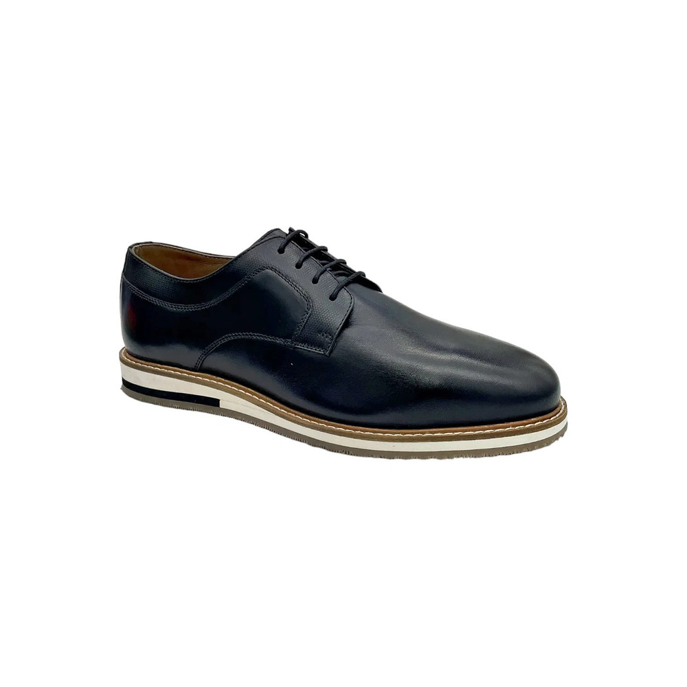 Thomas & Vine Mens Glover Lace-up Round Toe Derby Black - Wide